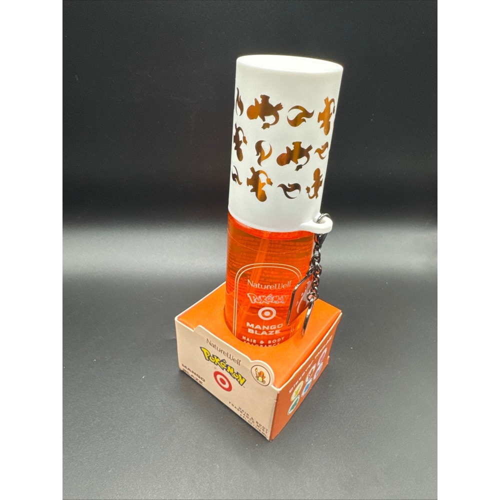 NatureWell Pokemon Mango Blaze Hair & Body Fragrance Mist 4oz Charmander Charm